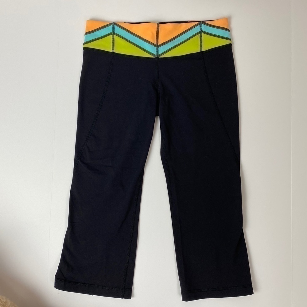 Lululemon Wunder Under Color Block Waist Crops - image 2